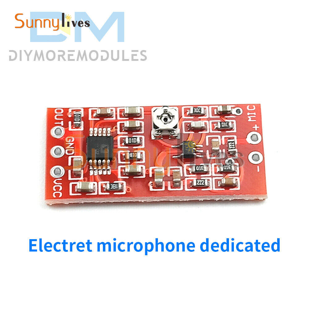 MAX4466 Electret Microphone Preamplifier Module W/ SSM2167 Voice Compression