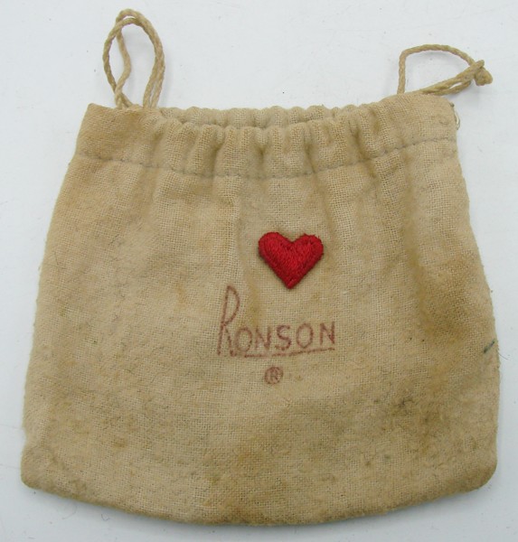Old Vintage RONSON Lighter Cloth Pouch Bag ONLY