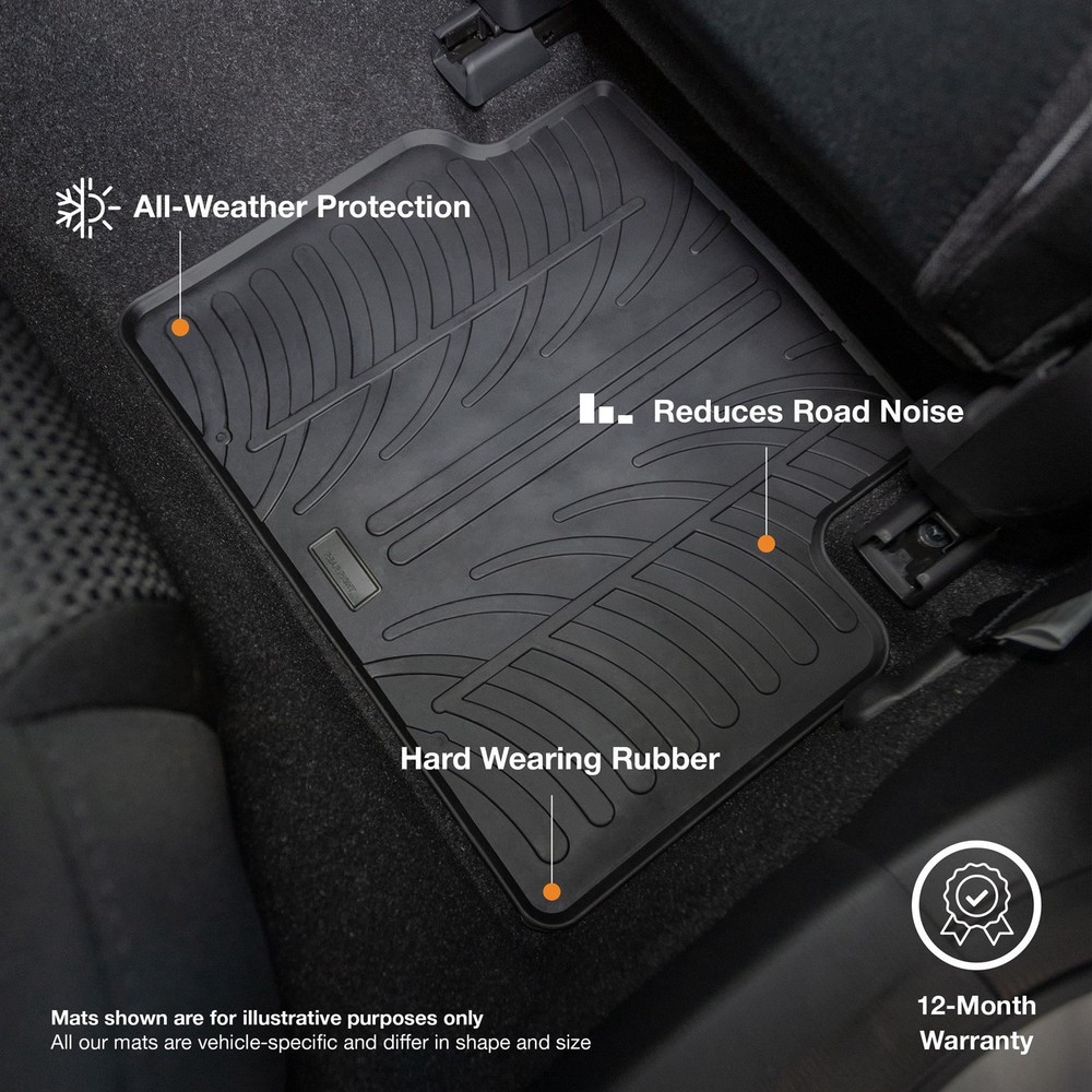 Travall Rubber Car Mats (Set) for Lr Range Rover Evoque (2018-)