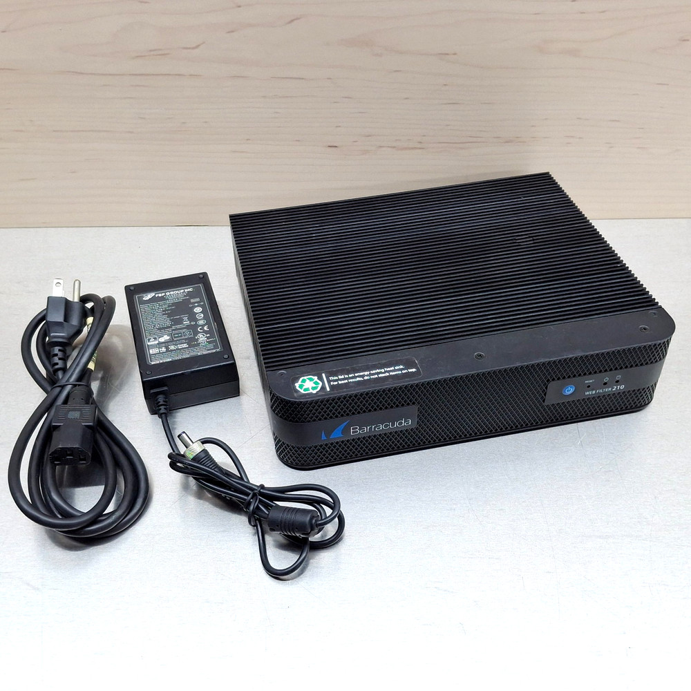 Barracuda Web Filter 210 Security Gateway BNHW010 Includes Power Adapter Cord