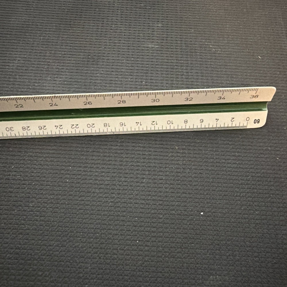 Vintage Alvin No. 241 P Engineer Triangular 12" Scale