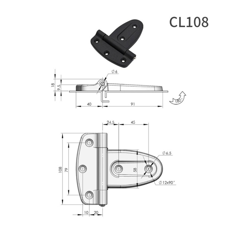 T-Strap Hinges Plastic Gate Strap Hinge Rustproof Gate Door Barn Gate Hinges