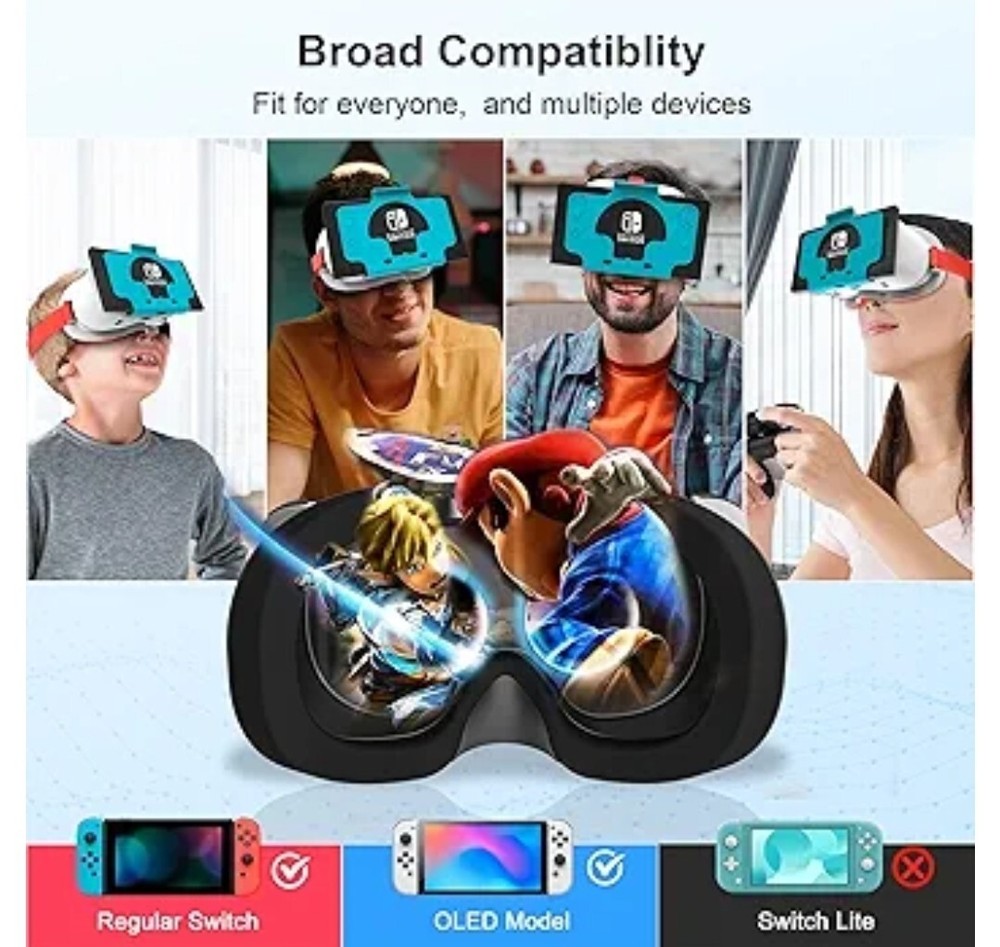 DEVASO Upgraded VR Headset for Nintendo Switch & Switch OLED Model, Switch...