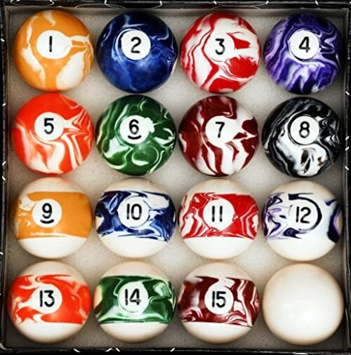Pool Table Ball Set Marble