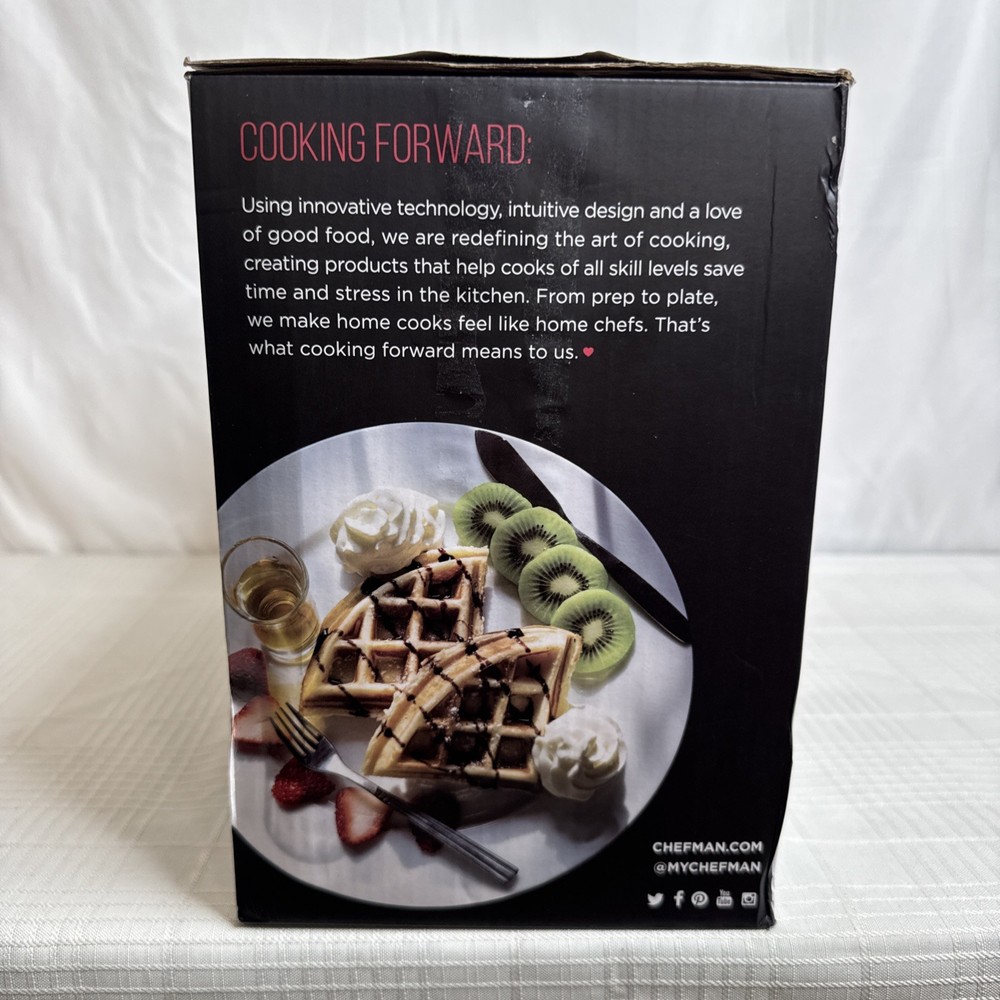 Chefman Digital Volcano Waffle Maker with Programmable Crunch Factor NEW IN BOX