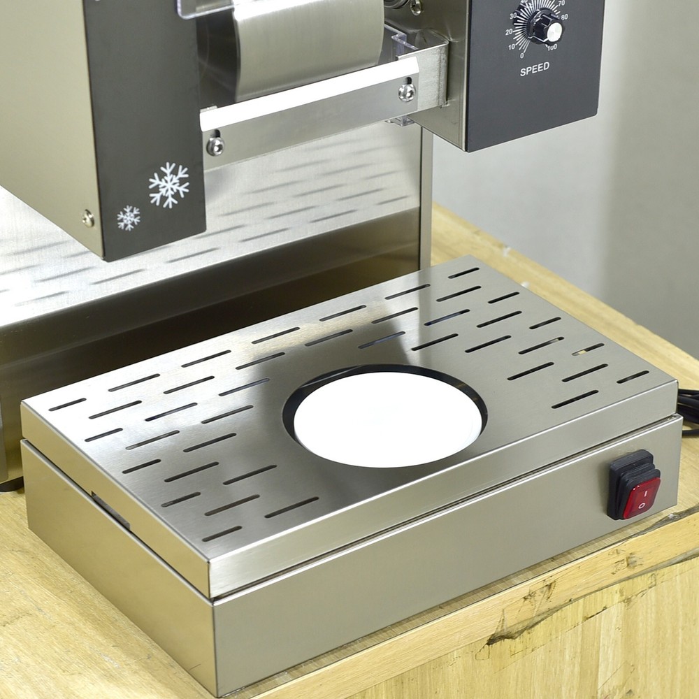 Kolice Automatic Snowflake Ice Machine Shaved Ice 374lbs/Day with Rotatable Base