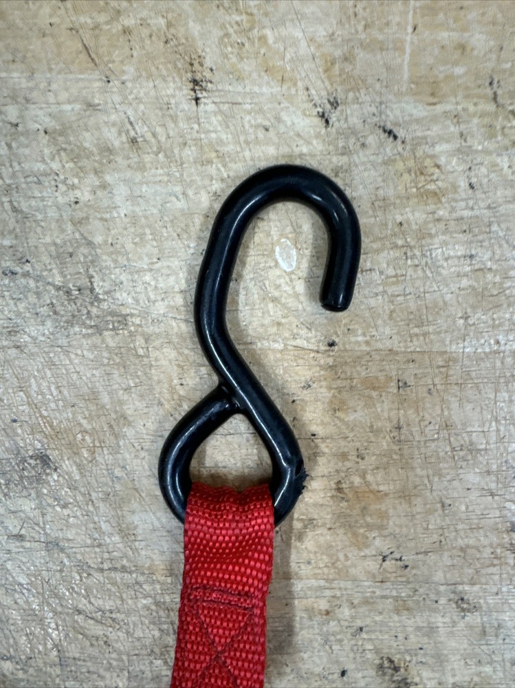 Red WORKFORCE 8363 CARGO RATCHET TIE DOWN STRAP Working Load Limit 800 lbs