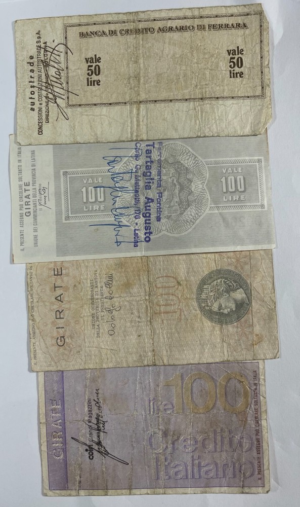 Italy Misc Bank Currency (#190) 8 pcs