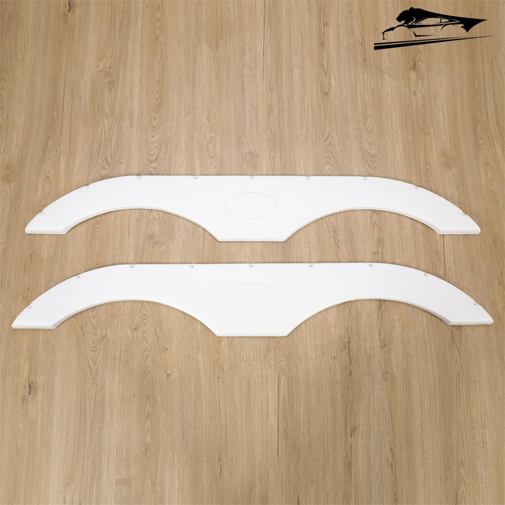 Left & Right Tandem Trailer Fender Skirt In White For RVs Campers And Trailers