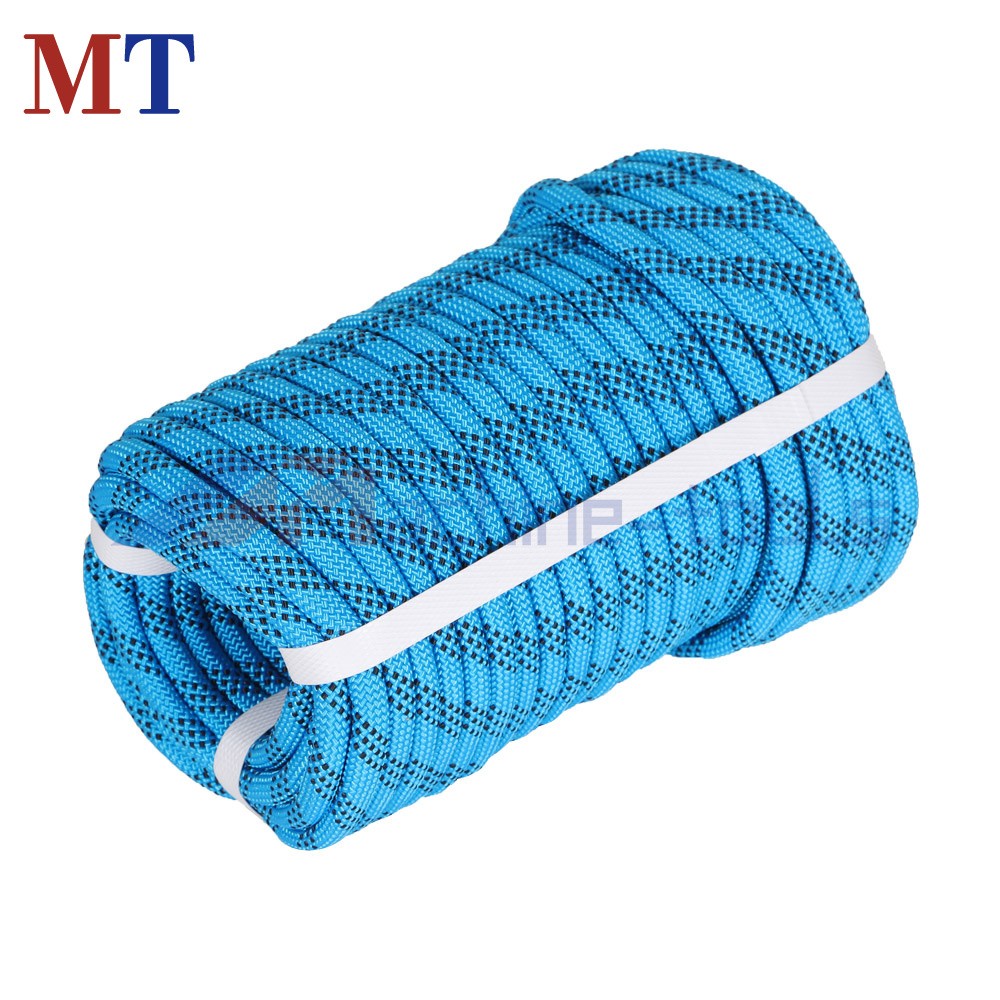 Strong Pulling Rope Braided Polyester Rope 3/8" × 100' 3520Lbs (Blue,Black)