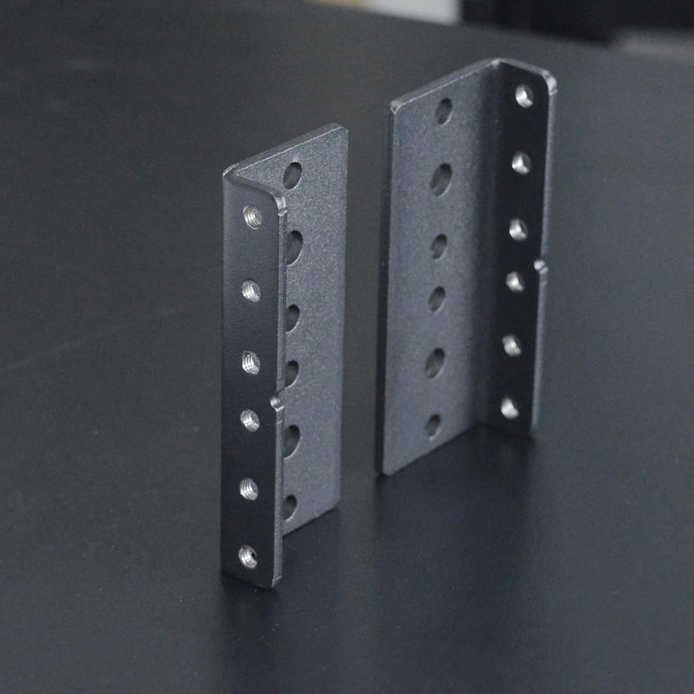 Versatile 2U Rack Mount Rails for Audio & Network Equipment - Screws Included