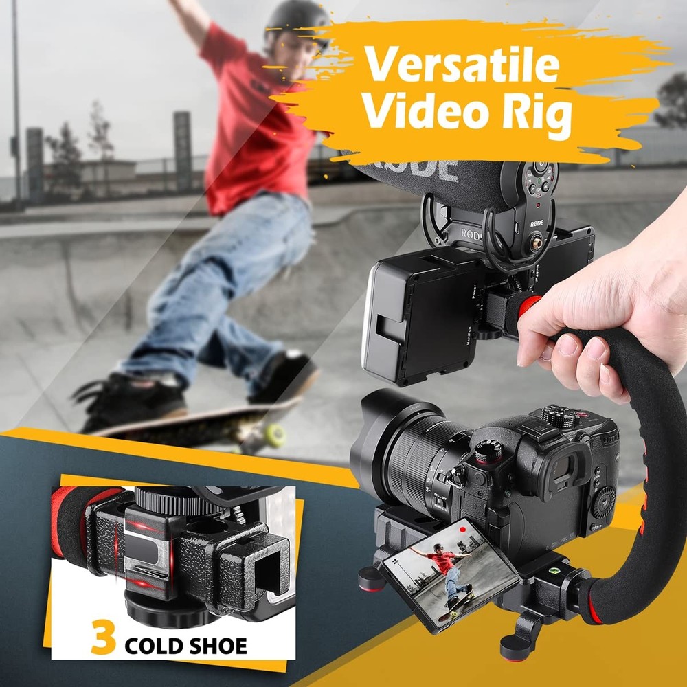 Smartphone Stabilizer, Handle Grip Handheld Video Rig, Compatibility with All...
