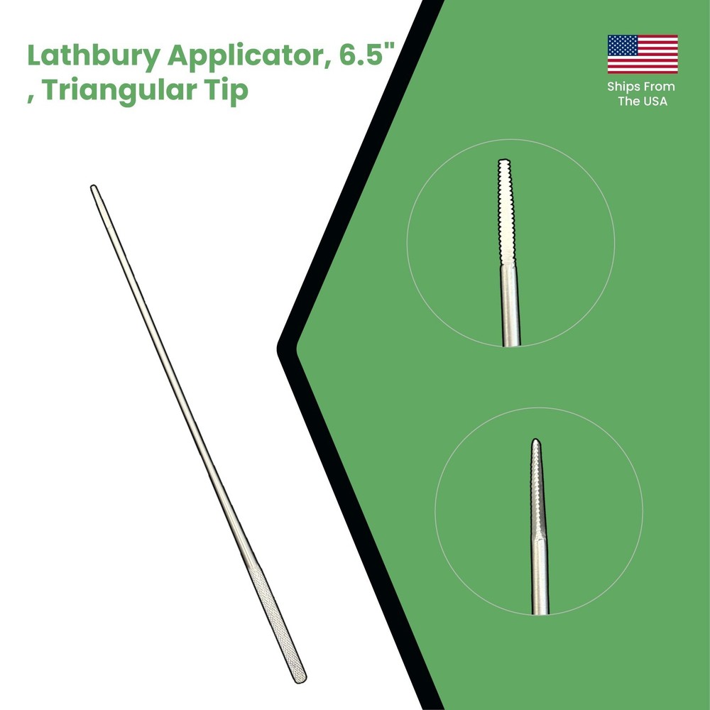 Set of 4 Lathbury Applicators, 6.5", Triangular Tip