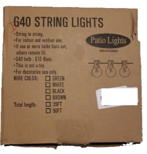 G40 MULTI COLORED 25 GLOBE STRING LIGHTS CHRISTMAS PATIO YARD DECOR.~NEW