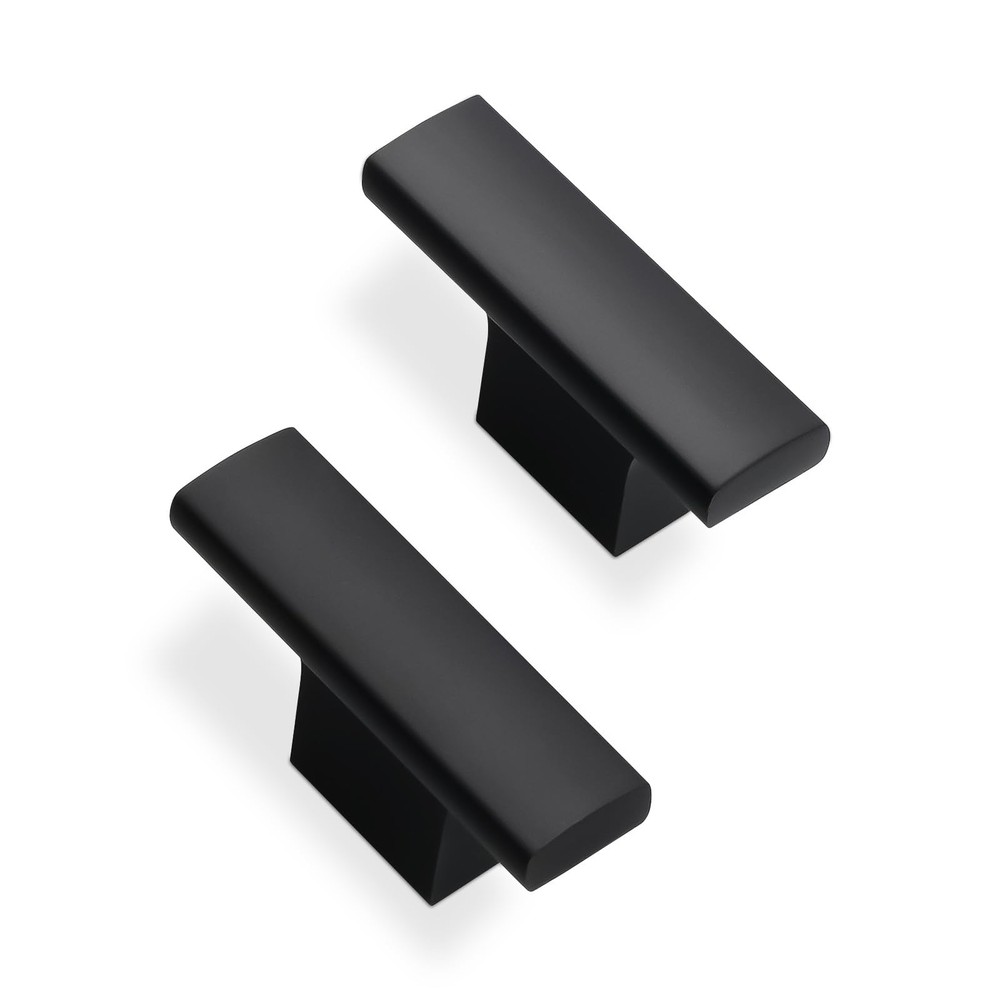 2 PCS Matte Black Kitchen Cabinet Knobs Solid Drawer Knob Cupboard Hardware