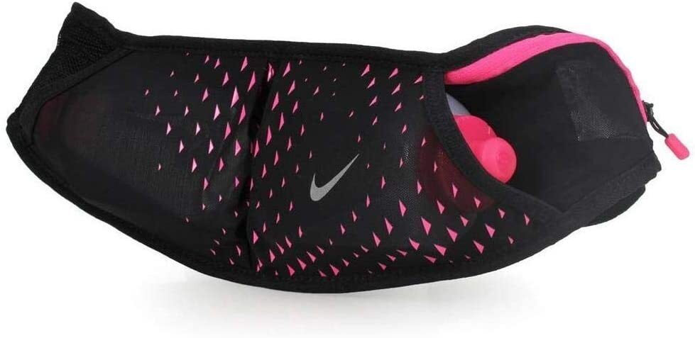 Nike Double Flask Pocket Running Belt (Black/Hyper Pink)