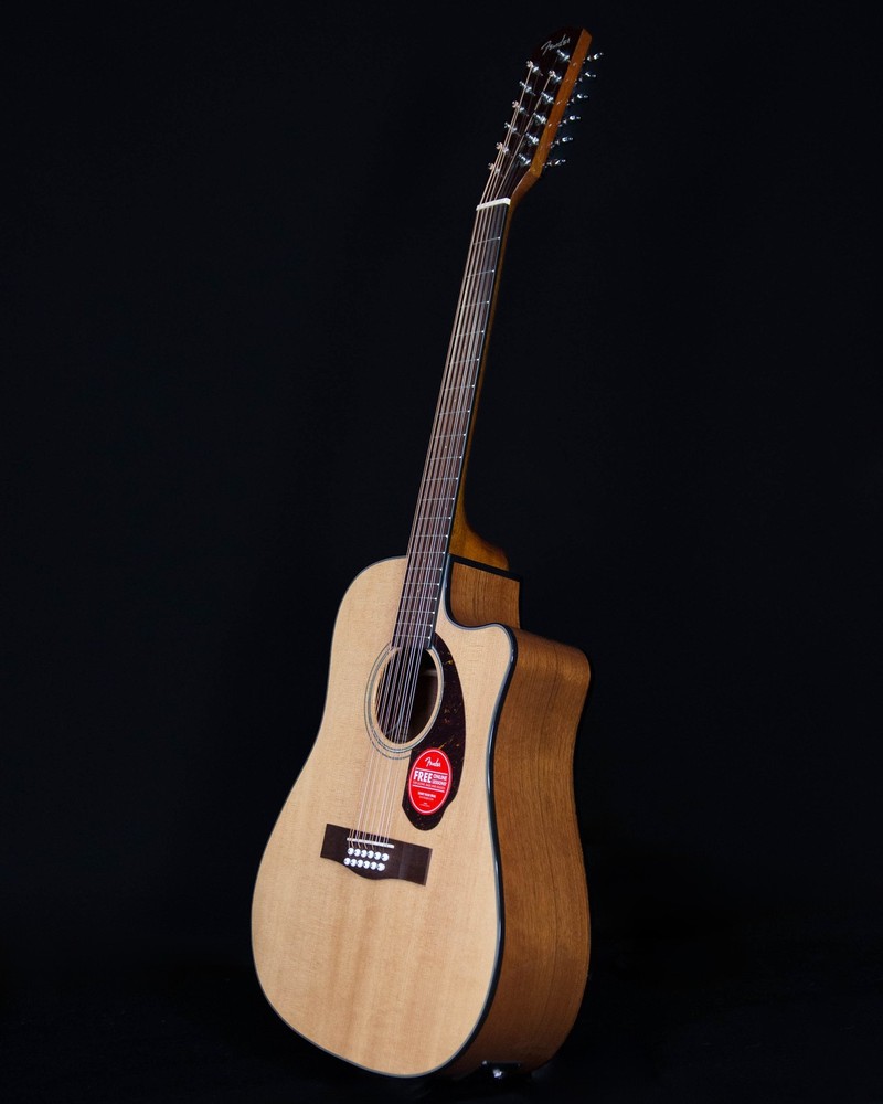 Fender CD-140SCE 12-String, Walnut FB, Natural with Case