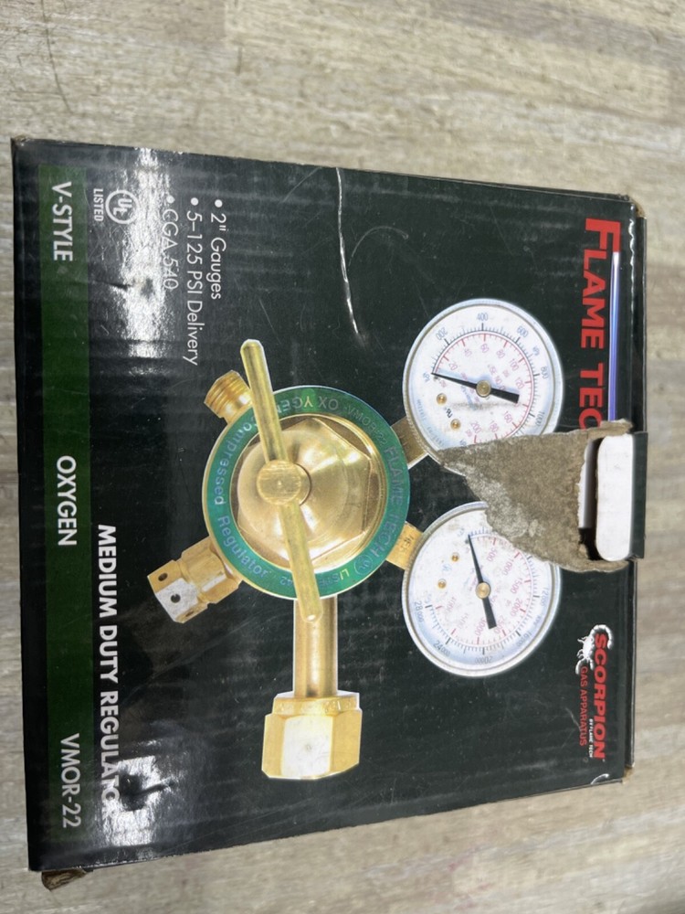 Flame Tech  VMOR-22 Medium Duty Oxygen Regulator -new