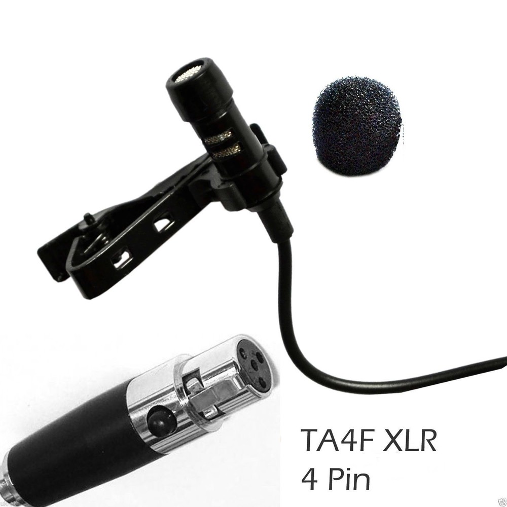 Lavalier mic for Shure Lavalier Microphone Wireless System w Mini 4 Pins XLR