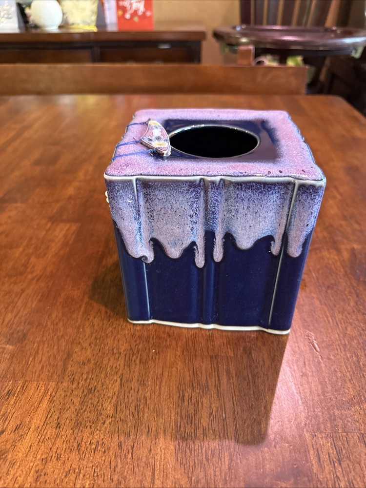 Handmade Studio Art Ceramic Tissue Box Cover