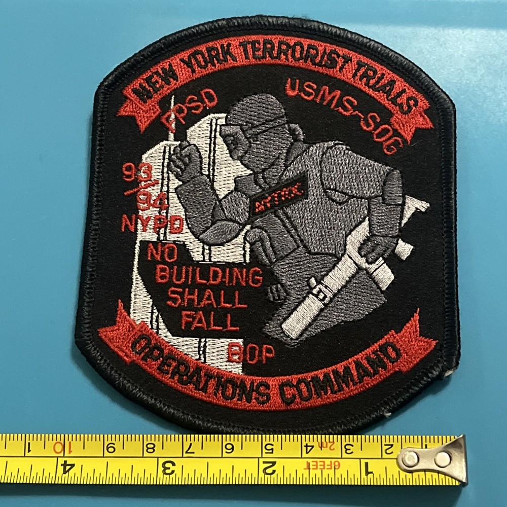 New York Trials USMS-SOG Operations Command NYPD Patch