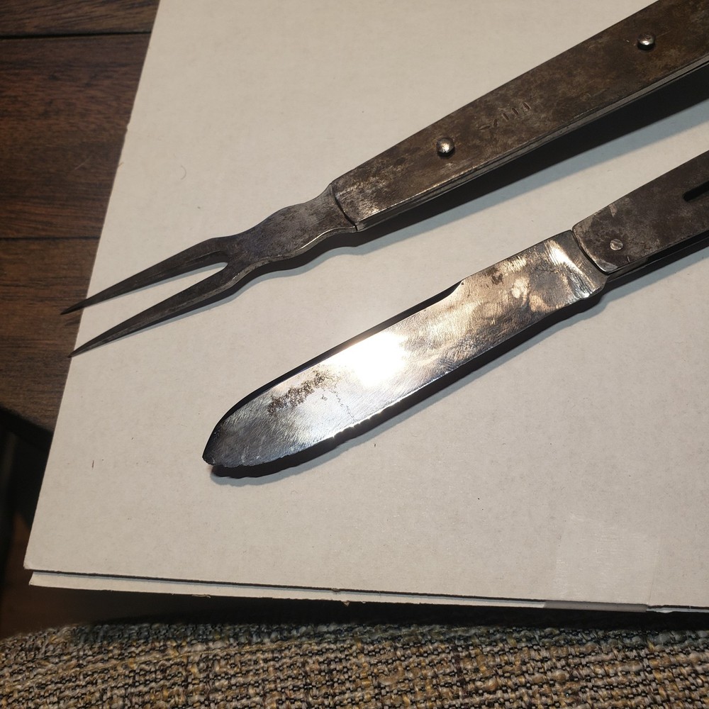 Original Civil War Knife Fork Spoon Folding Combination Set