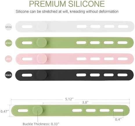 Silicone Cable Ties Reusable Washable Adjustable