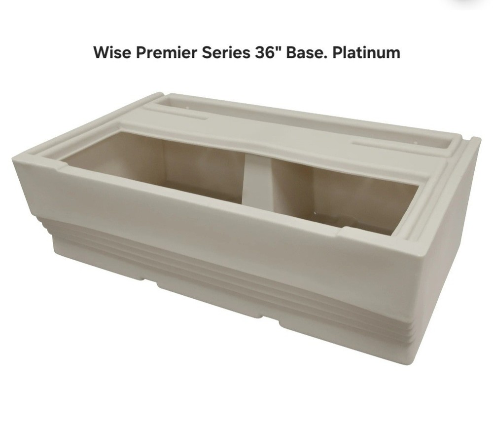 Wise Premier NEW Pontoon Cushion Set Stone/Mocha Java/Khaki & Platinum Base