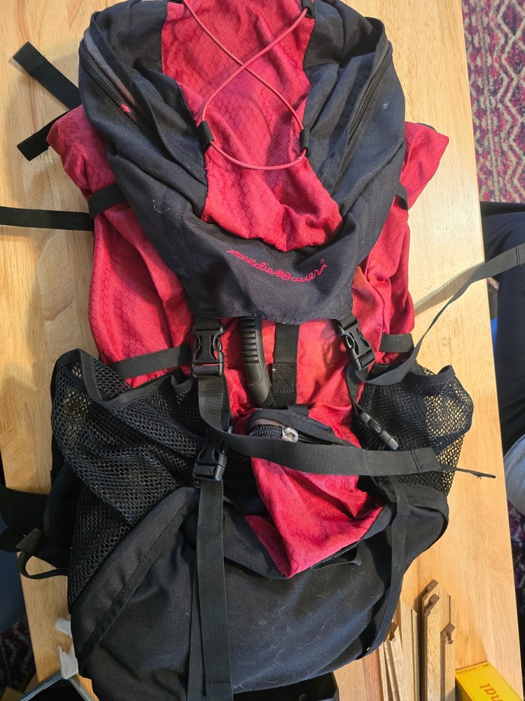 Eddie Bauer Trail Backpack Red and Black