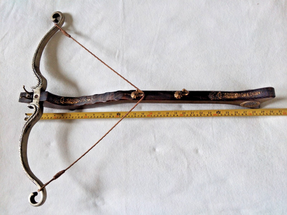 Antique Crossbow Wall Mounted Coat Hook Hanger.