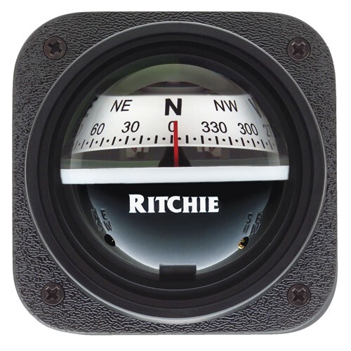 Ritchie V-537W Explorer Compass - Bulkhead Mount White Dial