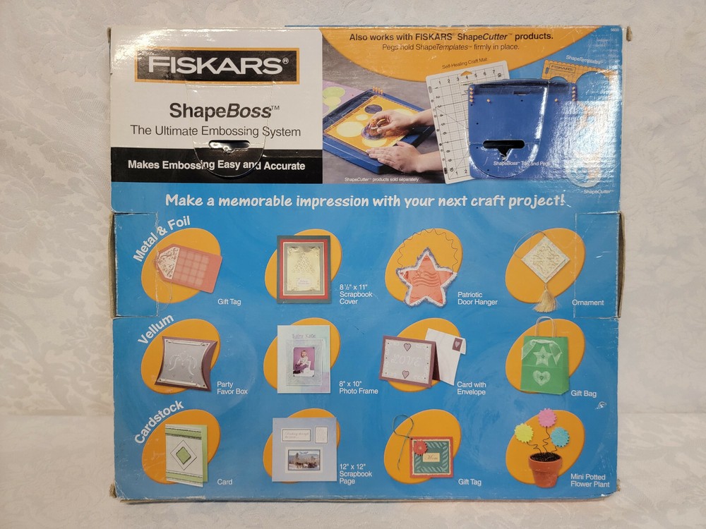 Fiskars ShapeBoss Embossing System Craft Cutter Scrapbook Cards