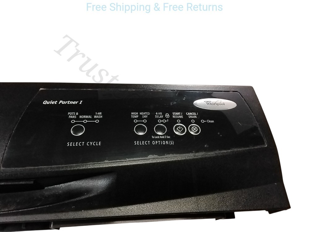 Dishwasher Control Panel Control Board Latch W10254555 DU1010XTXD5 BLACK