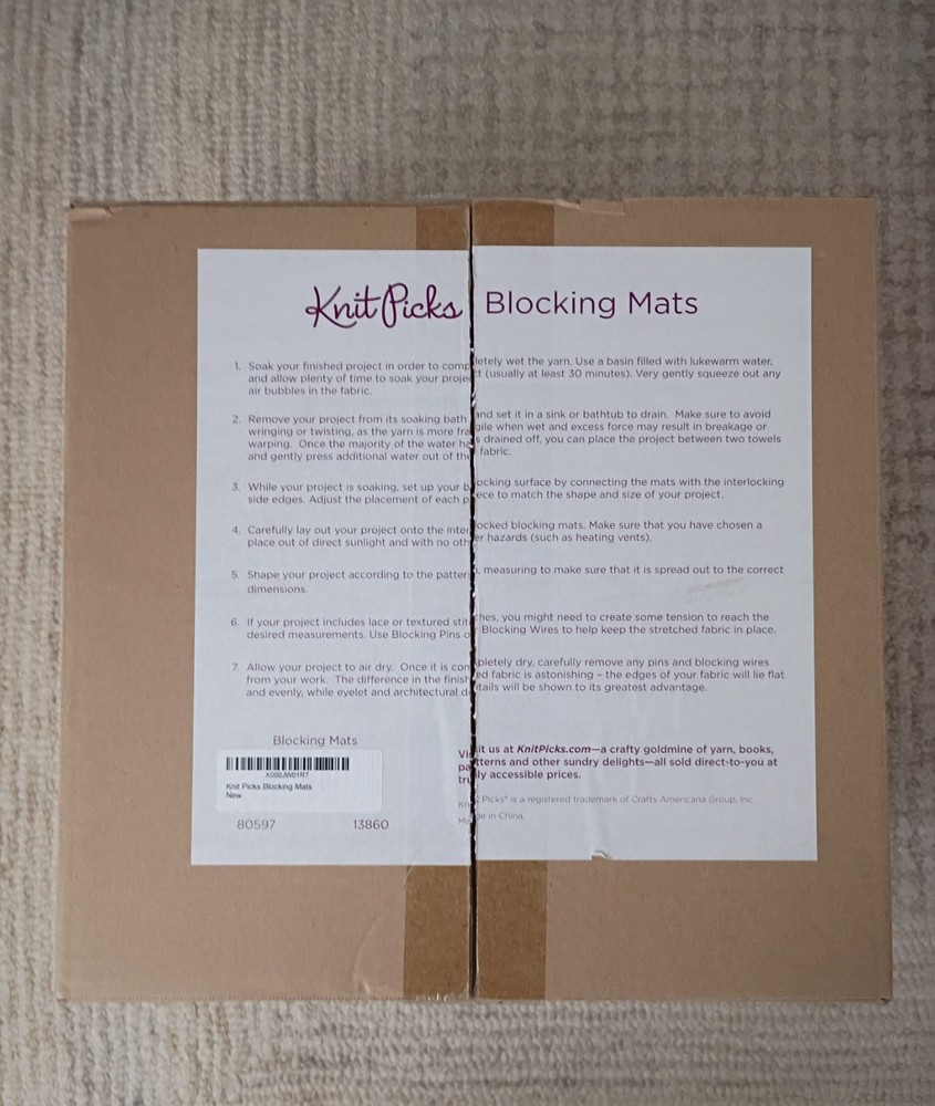 Knit Picks Interlocking Foam Blocking Mats for Knitting 2 sets lighty used