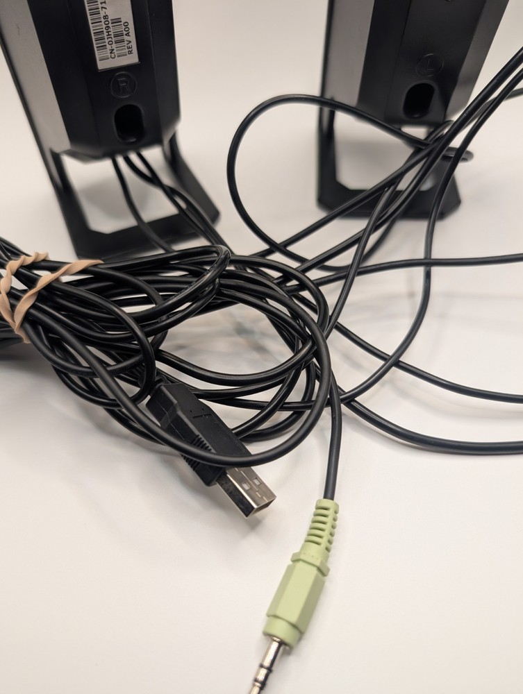 Dell A225 USB Powered Multimedia Black Computer Speakers Pre-owned Tested Work