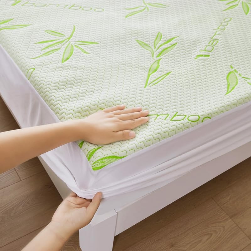 1pcs Queen Size Waterproof Mattress Protector Cooling Fitted Sheet Breathable...