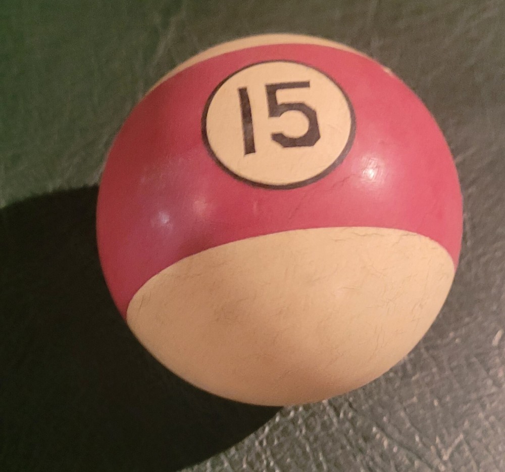 Vintage 15 Clay Billiard Ball Pool