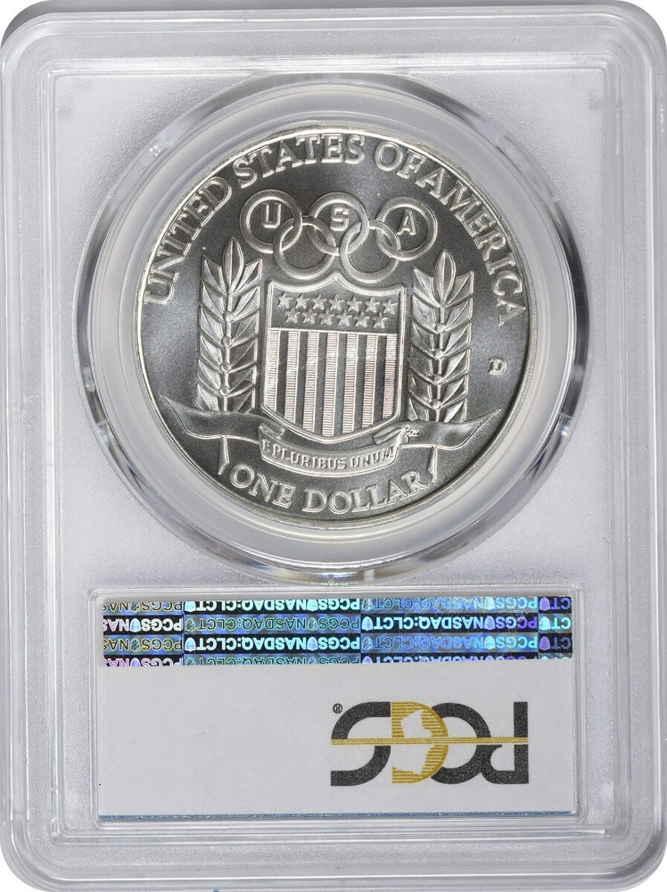 1992-D Olympic Silver Commemorative Dollar MS69 PCGS Mint State 69