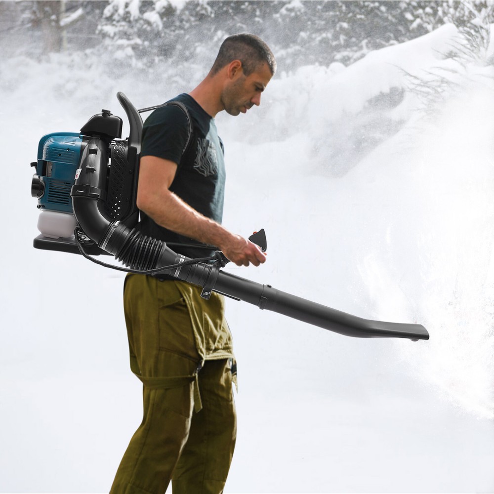 4 Stroke Gasoline Leaf Blower 75.6CC Backpack Gasoline Engine Leaf Blower