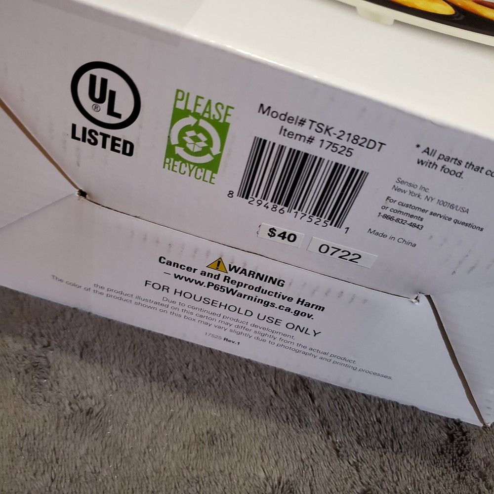 Bella Essentials Mini Donut Maker Easy Clean Nonstick Open Box