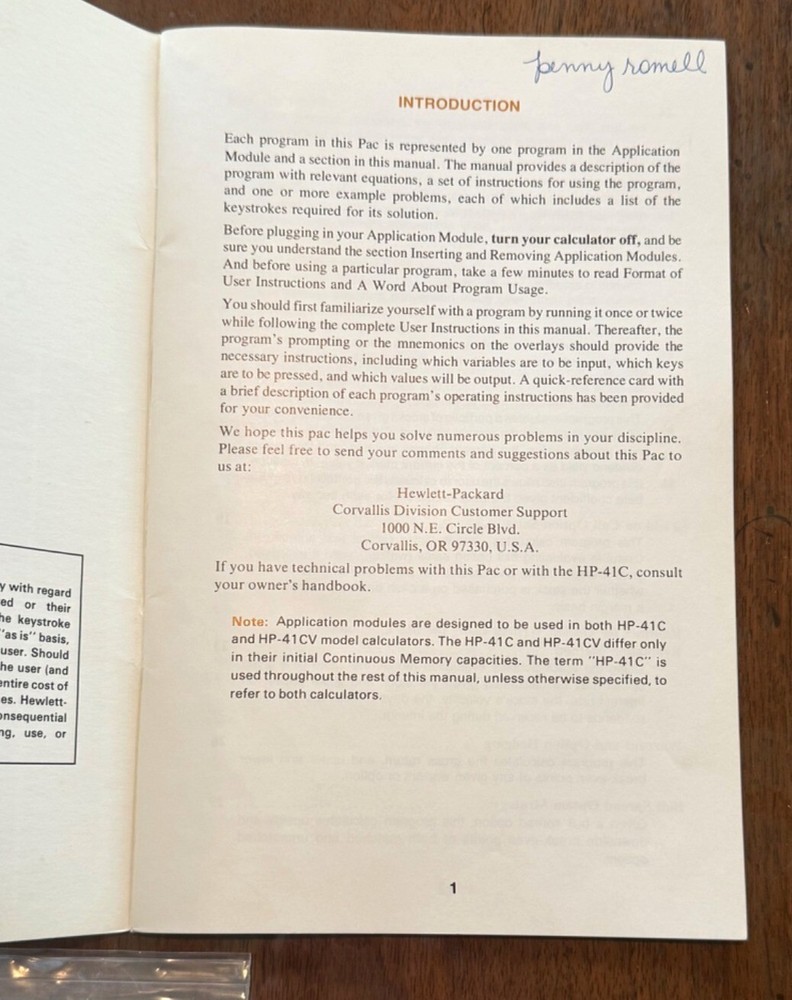 HP-41CV Calculator TESTED WORKING Time Module Securities Pac Manual Box