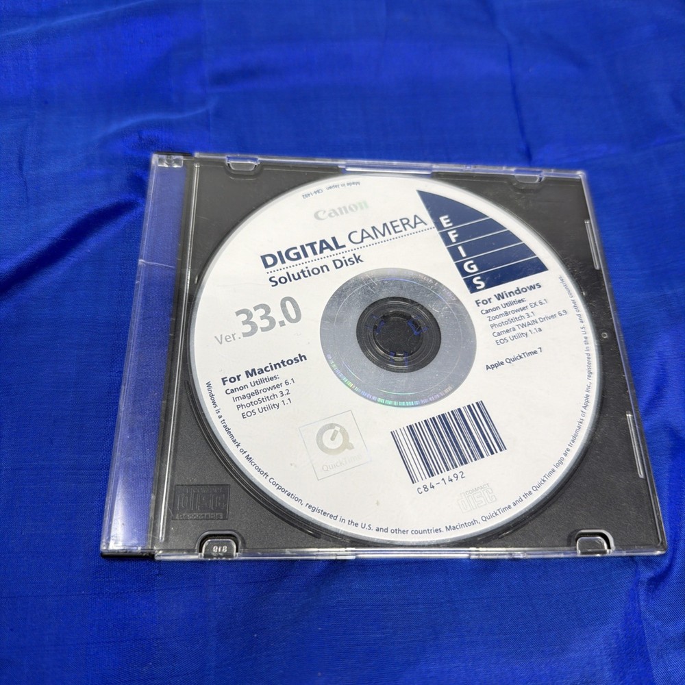 Canon Digital Camera Solution Disk 33.0 For Macintosh and Windows