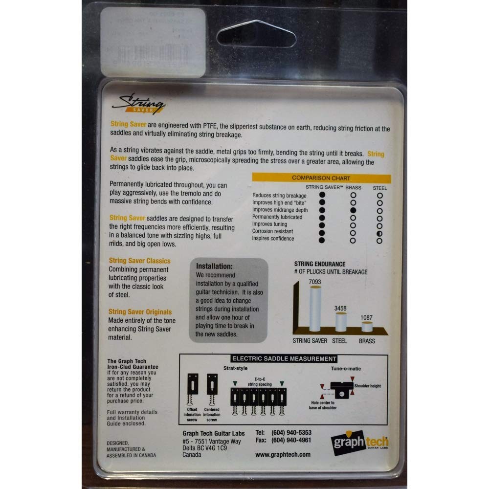Graph Tech Strat Plus Off-set Saddles PS-8001-00