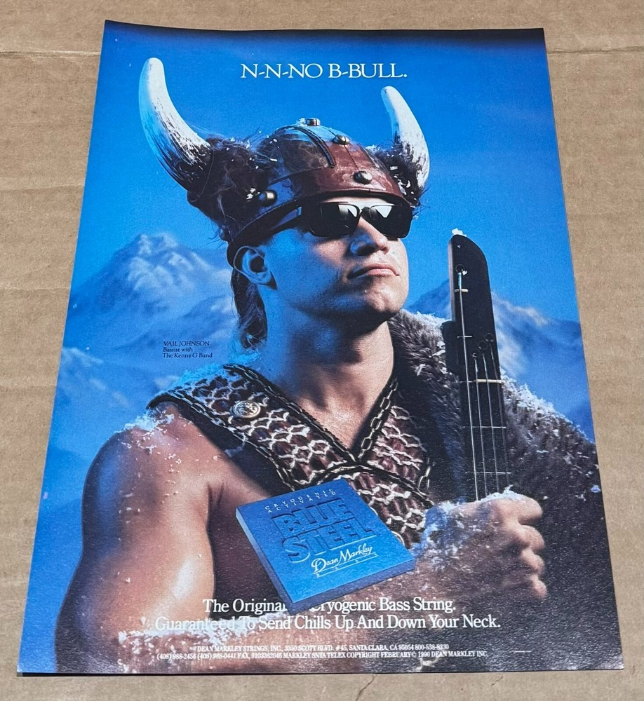 Vail Johnson - Dean Markley Strings - 1991 Print Ad