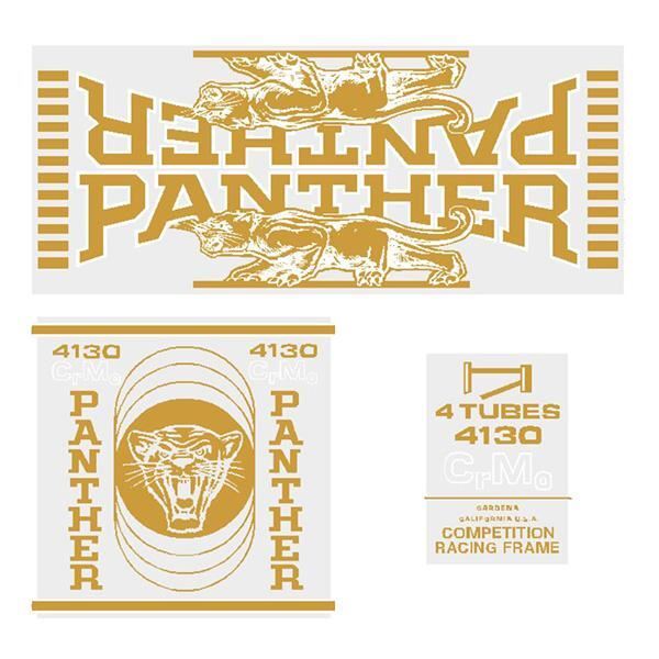 CYC - Panther gold on clear decals