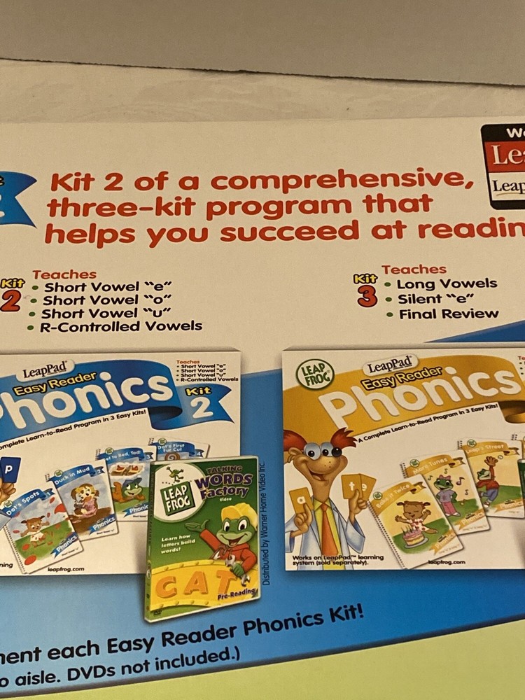 Leapfrog LeapPad Easy Reader Phonics Kit 2 New
