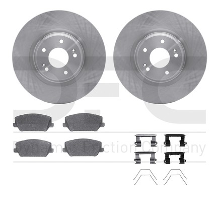 Disc Brake Kit-Rotors with 5000 Advanced Brake Pads includes Hardware DFC