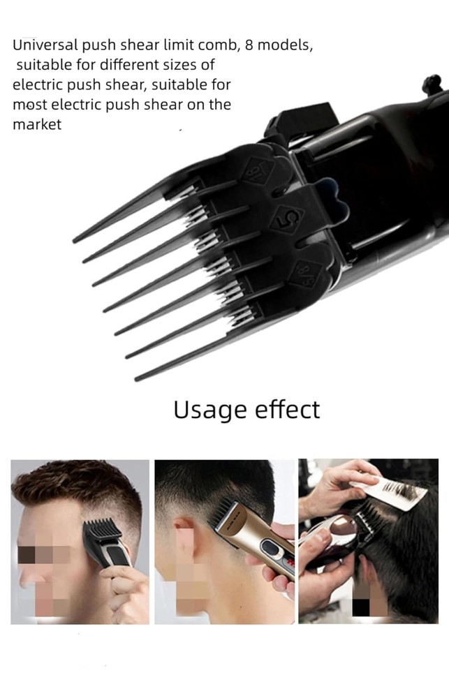 8 Pcs Professional Hair Clipper Combs Guides, Wahl Replacement Guards Set...