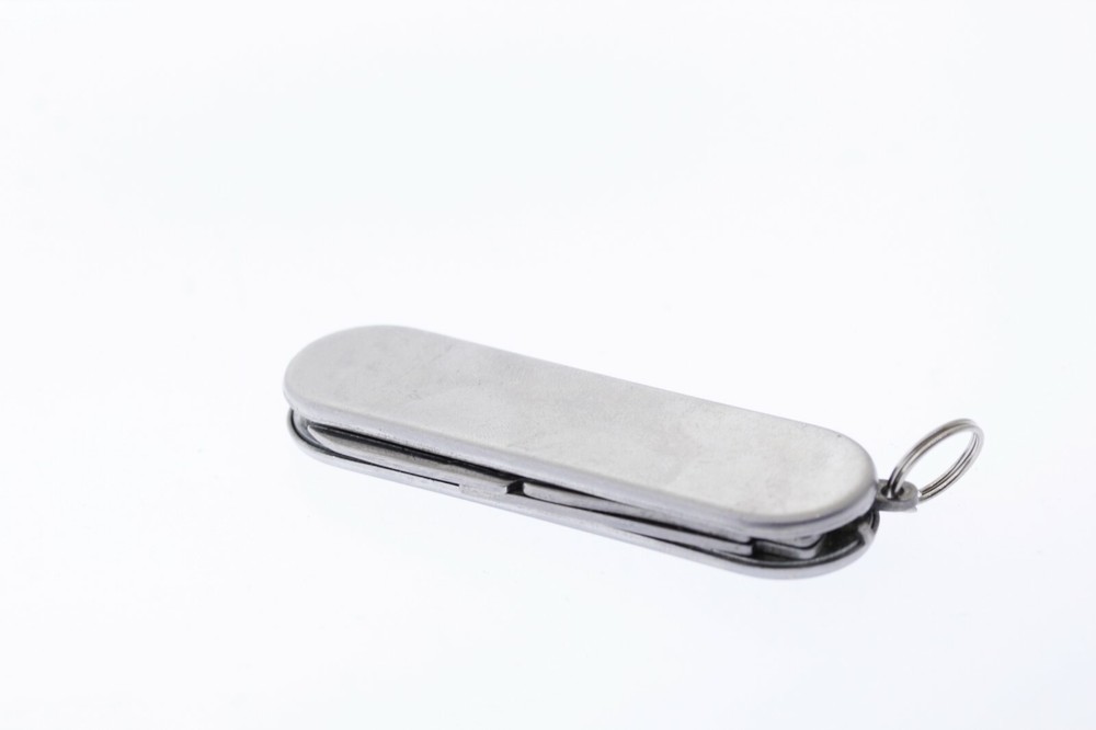 Stainless Steel Silver Tone Pocket Knife Multi Tool