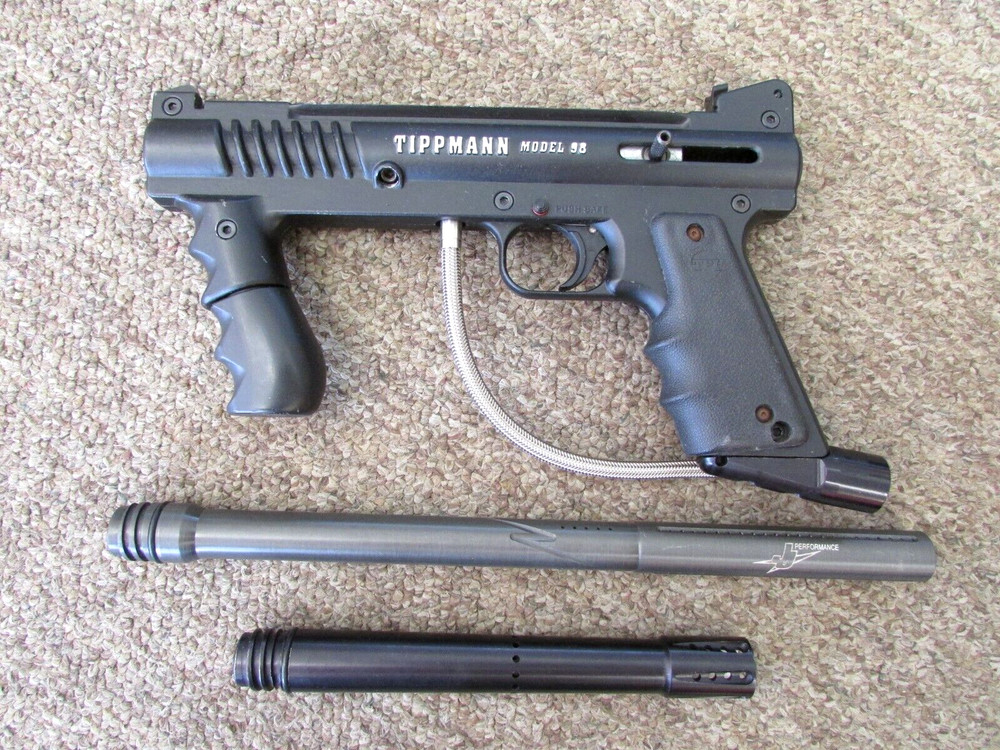 Tippmann Model 98 Paintball Gun, Barrels & Accessories